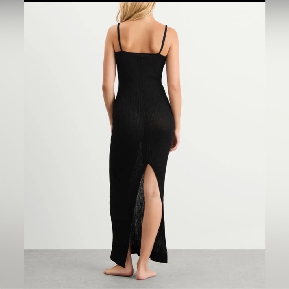 SKIMS Onyx Sheer Knit MIDI Dress Small NWT - Picture 2 of 13